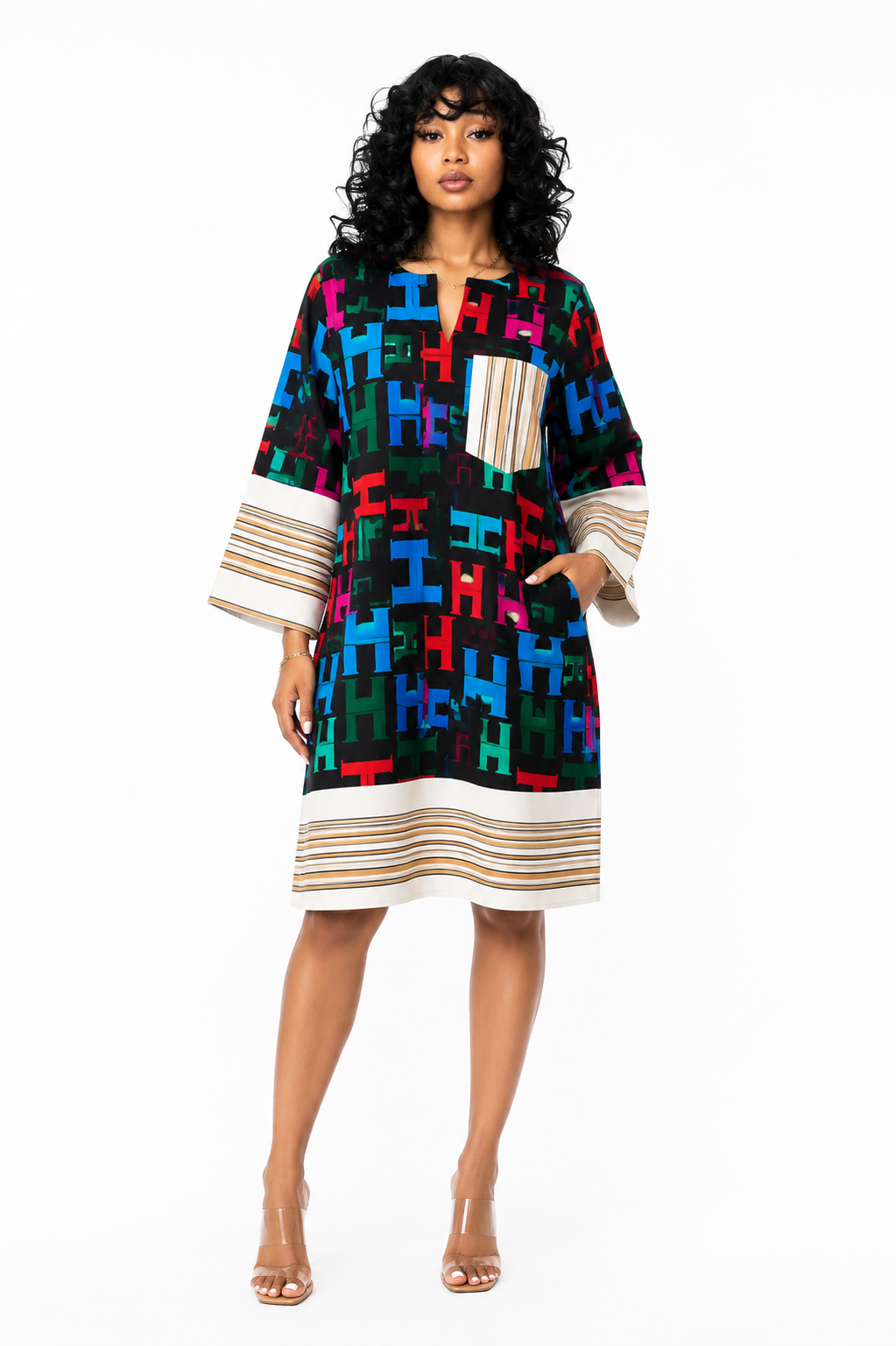 Heritage Print Kaftan Dress