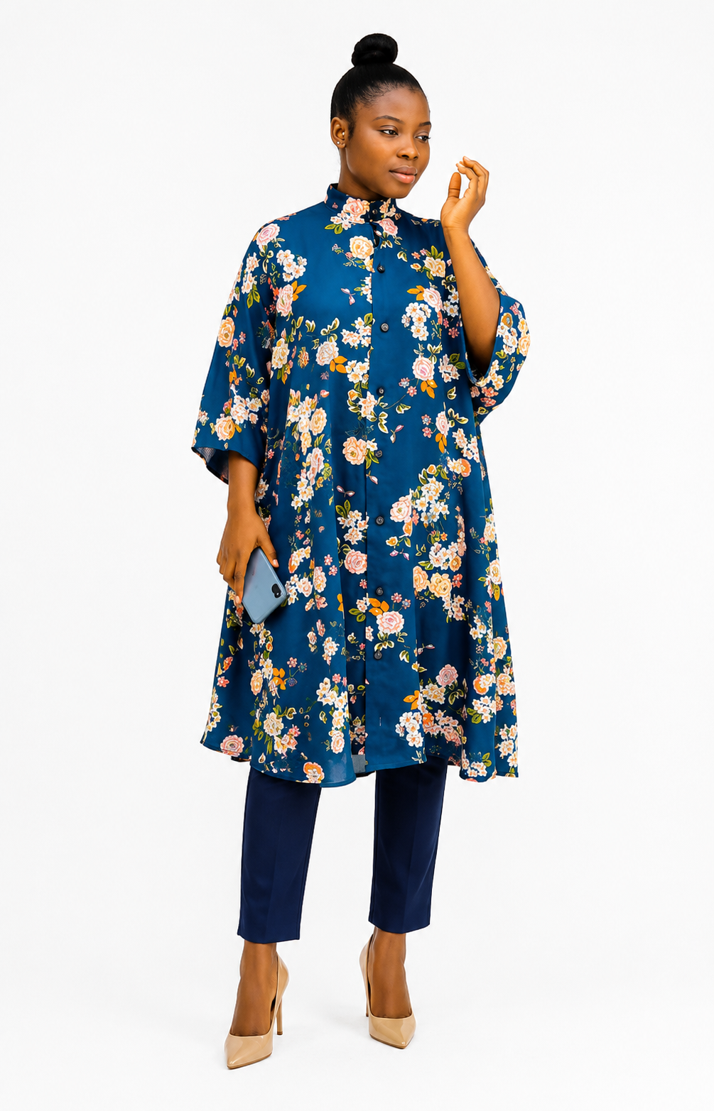 Midnight Bloom Floral Tunic Set