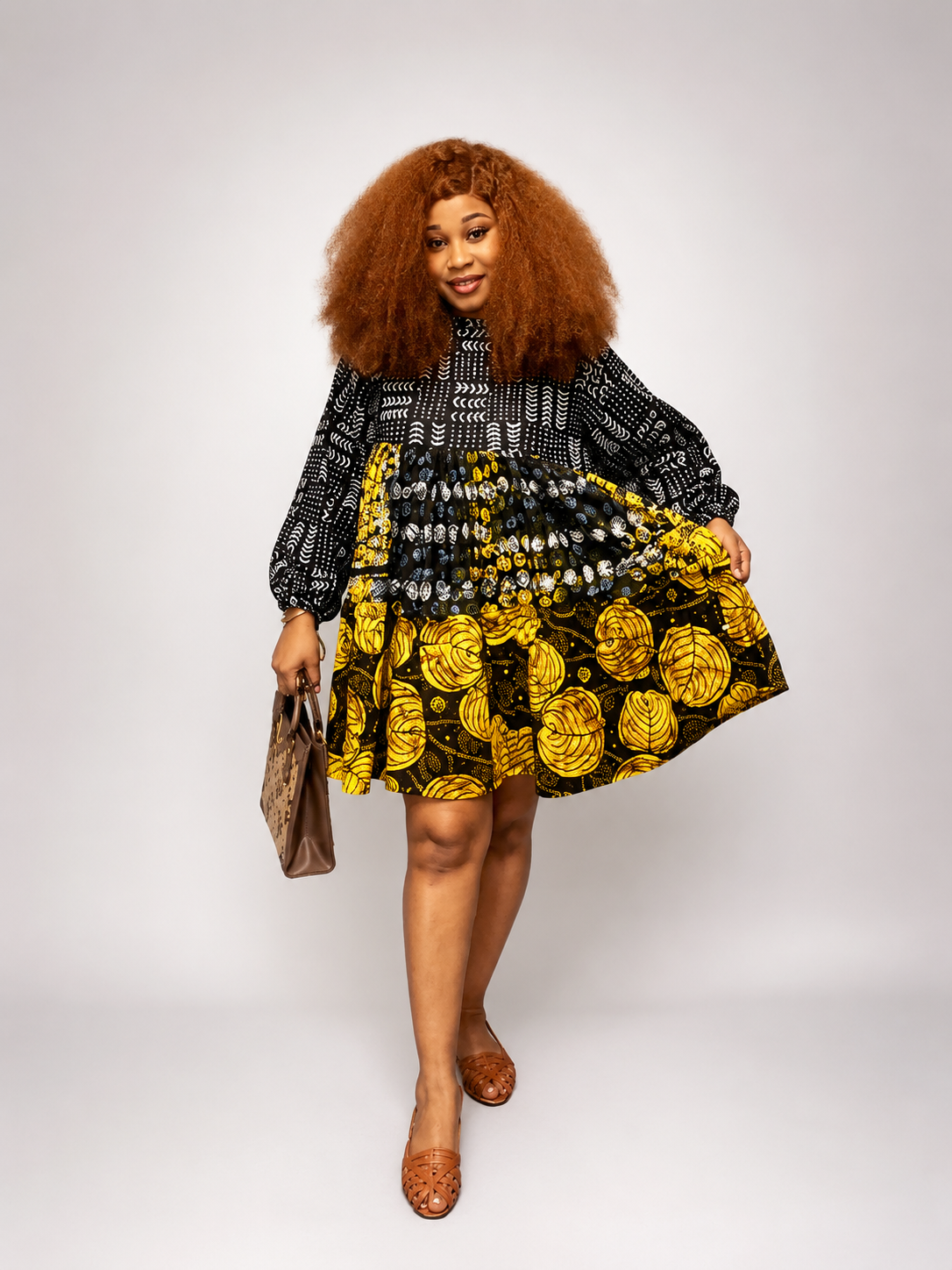 The relaxed fit, gathered waistline, and voluminous balloon sleeves create a flattering silhouette that suits every body shape. Whether you’re attending brunch, church, birthdays, family gatherings, or special occasions, this dress offers elegance with ease